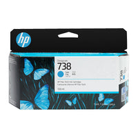 Genuine HP #738 130ml Cyan Ink 498N5A