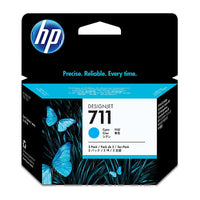 Genuine HP 711 Cyan 3 Pack